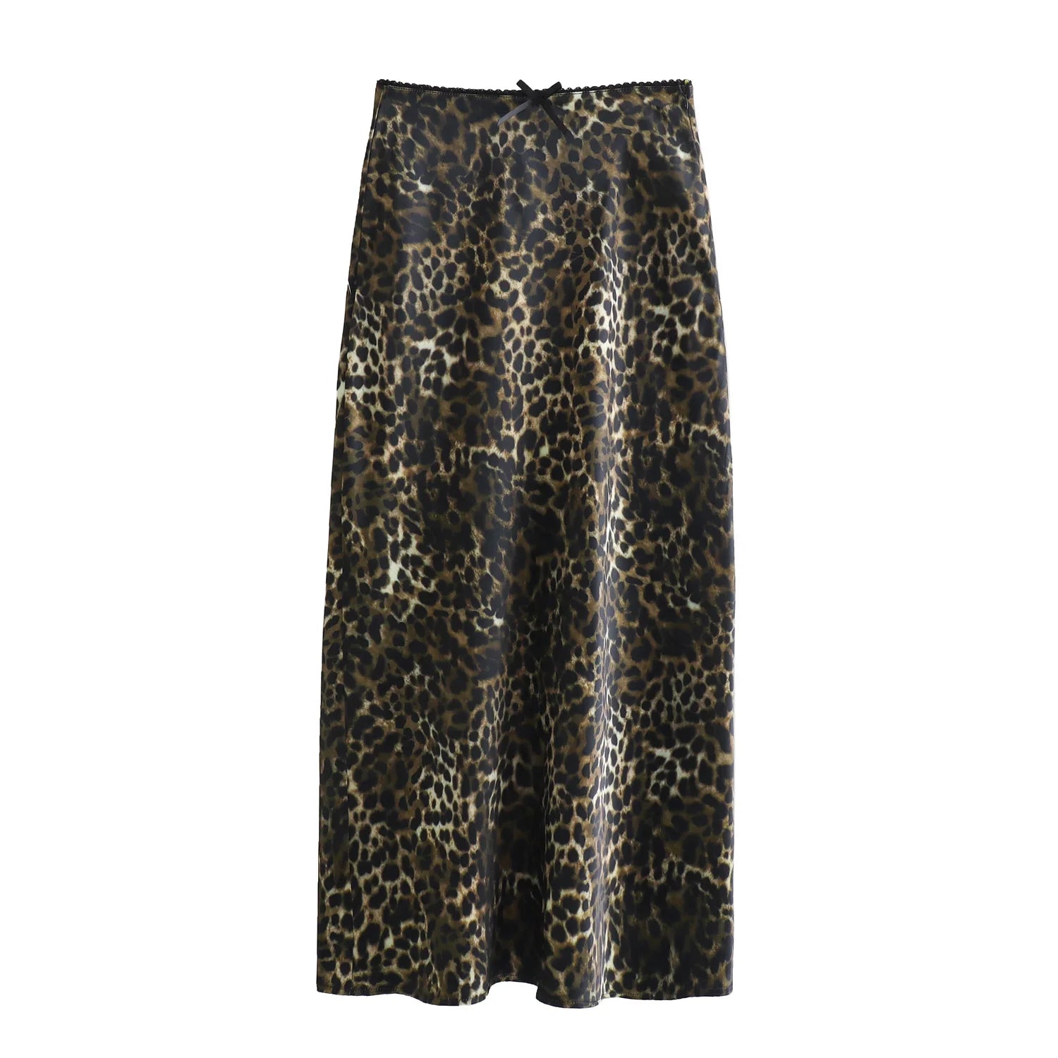 Women's Fashion Leopard Midi Skirt Holiday Women Skirt Long Skirt Stylish Elegant Skirts Vintage High Waist Skirts